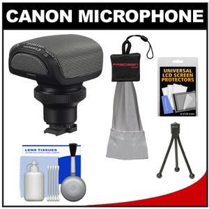 Canon SM-V1 5.1 Channel Surround Microphone with Mini Spudz + LCD Screen Protectors + Lens Cleaning Kit - Digital Cameras and Accessories - Hip Lens.com