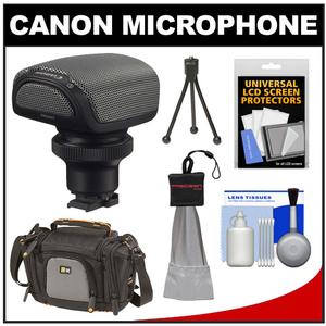 Canon SM-V1 5.1 Channel Surround Microphone with Case + Mini Spudz + Lens Cleaning Kit - Digital Cameras and Accessories - Hip Lens.com