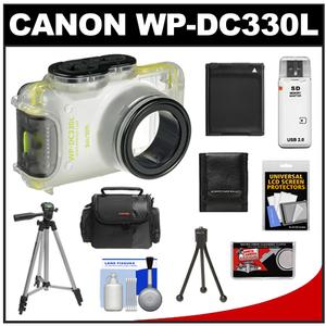 Canon WP-DC330L Waterproof Underwater Housing Case for PowerShot Elph 110 HS Camera with Battery + Case + Tripod + Accessory Kit - Digital Cameras and Accessories - Hip Lens.com