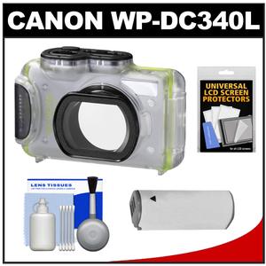 Canon WP-DC340L Waterproof Underwater Housing Case for PowerShot ELPH 520 HS Camera with Battery + Accessory Kit - Digital Cameras and Accessories - Hip Lens.com