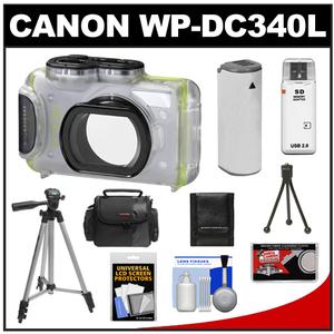 Canon WP-DC340L Waterproof Underwater Housing Case for PowerShot ELPH 520 HS Camera with Battery + Case + 2 Tripods + Accessory Kit - Digital Cameras and Accessories - Hip Lens.com