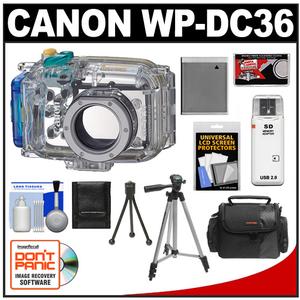 Canon WP-DC36 Waterproof Underwater Housing Case for PowerShot SD1300 IS Digital Camera with NB-6L + Case + Tripod + Accessory Kit - Digital Cameras and Accessories - Hip Lens.com