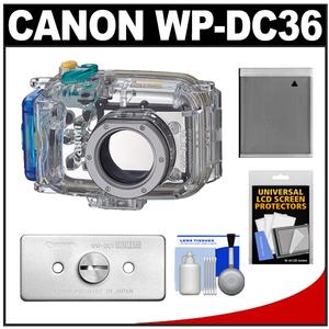 Canon WP-DC36 Waterproof Underwater Housing Case for PowerShot SD1300 IS Digital Camera with NB-6L + Weights + Accessory Kit - Digital Cameras and Accessories - Hip Lens.com