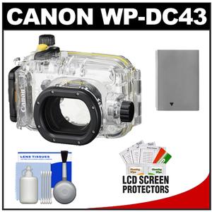 Canon WP-DC43 Waterproof Underwater Housing Case for PowerShot S100 Digital Camera with NB-5L Battery + Cleaning & Accessory Kit - Digital Cameras and Accessories - Hip Lens.com