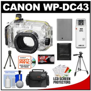 Canon WP-DC43 Waterproof Underwater Housing Case for PowerShot S100 Digital Camera with NB-5L Battery + Case + Tripod + Cleaning & Accessory Kit - Digital Cameras and Accessories - Hip Lens.com
