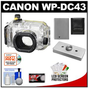 Canon WP-DC43 Waterproof Underwater Housing Case for PowerShot S100 Digital Camera with NB-5L Battery + Waterproof Case Weight + Cleaning & Accessory Kit - Digital Cameras and Accessories - Hip Lens.com