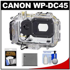 Canon WP-DC45 Waterproof Underwater Housing Case for PowerShot D20 Digital Camera with Battery + Cleaning Kit + Accessory Kit - Digital Cameras and Accessories - Hip Lens.com