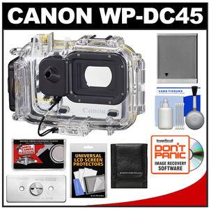 Canon WP-DC45 Waterproof Underwater Housing Case for PowerShot D20 Digital Camera with Battery + Weight + Cleaning Kit + Accessory Kit - Digital Cameras and Accessories - Hip Lens.com
