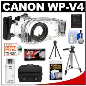 Canon WP-V4 Waterproof Underwater Housing Case for Vixia HF M52  HF M50  HF M500 Camcorder with Case + Tripod + Accessory Kit - Digital Cameras and Accessories - Hip Lens.com