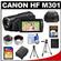 Canon Vixia HF M301 Flash Memory HD Digital Video Camcorder - Factory Demo with 16GB Card + Telephoto & Wide-Angle Lens + Battery + Tripods + Case + Accessory Kit