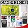 Canon PowerShot 310 HS Digital Elph Camera (Green) with 8GB Card + Battery + Case + Tripod + Cleaning & Accessory Kit