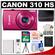 Canon PowerShot 310 HS Digital Elph Camera (Pink) with 8GB Card + Battery + Case + Cleaning & Accessory Kit