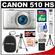 Canon PowerShot 510 HS Digital Elph Camera (Silver) with 8GB Card + Battery + Case + Tripod + Accessory Kit