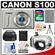Canon PowerShot S100 Digital Camera (Silver) with 16GB Card + Battery + Case + Underwater Housing + Cleaning & Accessory Kit