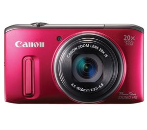 Canon PowerShot SX260 HS Digital Camera (Red) - Digital Cameras and Accessories - Hip Lens.com
