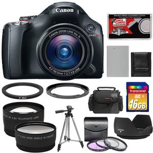 Canon Digital Cameras  on Canon Powershot Sx40 Hs 35x Digital Camera Kit Black New Usa   Ebay