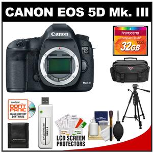 Canon EOS 5D Mark III Digital SLR Camera Body with 32GB Card + Case + Tripod + Accessory Kit - Digital Cameras and Accessories - Hip Lens.com