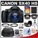 Canon PowerShot SX40 HS Digital Camera (Black) with 16GB Card + Case + Flex Tripod + 2x Telephoto & .45x Wide-Angle Lens + Hood + Kit