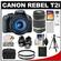 Canon EOS Rebel T2i Digital SLR Camera Body & EF-S 18-135mm IS Lens (Black) with 55-250mm IS Lens + 16GB Card + Battery + Case + Lens Set + 2 UV Filters + Tripod Kit