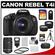 Canon EOS Rebel T4i Digital SLR Camera Body & EF-S 18-55mm IS II Lens with 55-250mm IS Lens + 32GB Card + Case + Flash + Battery + Tripod + 2 Lens + Filters Kit
