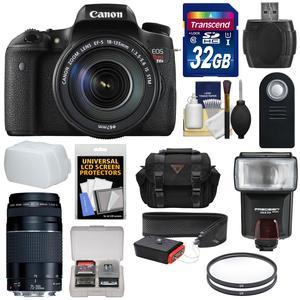 Canon EOS Rebel T6s Wi-Fi Digital SLR Camera & EF-S 18-135mm IS STM Lens with 75-300mm III Lens + 32GB Card + Case + Strap + Filters + Flash + Kit