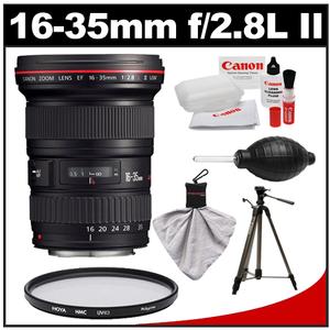 Canon EF 16-35mm f/2.8 L II USM Zoom Lens with Tripod + Hoya HMC UV Filter + Accessory Kit - Digital Cameras and Accessories - Hip Lens.com