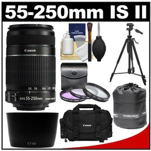 Canon EF-S 55-250mm IS Lens + Filters + Case + Tripod + Kit for EOS 50D, 60D, 7D, XS, XSi, T1i, T2i Canon EF-S 55-250mm IS Lens + Filters + Case + Tripod + Kit for EOS 50D, 60D, 7D, XS, XSi, T1i, T2i