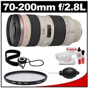 Canon EF 70-200mm f/2.8L USM Zoom Lens with Hoya HMC UV Filter + Accessory Kit - Digital Cameras and Accessories - Hip Lens.com