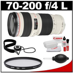 Canon EF 70-200mm f/4 L USM Zoom Lens with Hoya HMC UV Filter + Accessory Kit - Digital Cameras and Accessories - Hip Lens.com