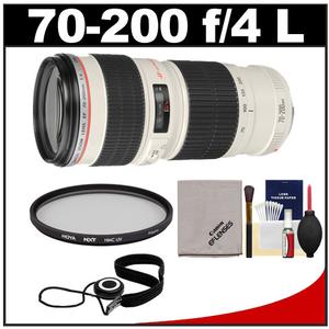 Canon EF 70-200mm f/4 L USM Zoom Lens with Hoya HMC UV Filter + Accessory Kit