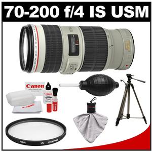 Canon EF 70-200mm f/4L IS USM Zoom Lens with Hoya UV Filter + Tripod + Accessory Kit - Digital Cameras and Accessories - Hip Lens.com