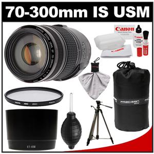 Canon EF 70-300mm f/4-5.6 IS USM Zoom Lens with Hoya HMC UV Filter + Hood + Canon Tripod + Accessory Kit - Digital Cameras and Accessories - Hip Lens.com