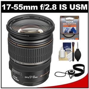 Canon EF-S 17-55mm f/2.8 IS USM Zoom Lens with Hoya Multi-Coated UV Filter + Accessory Kit - Digital Cameras and Accessories - Hip Lens.com
