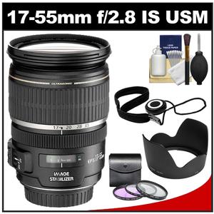 Canon EF-S 17-55mm f/2.8 IS USM Zoom Lens with Lens Hood + 3 UV/FLD/CPL Filters + Accessory Kit - Digital Cameras and Accessories - Hip Lens.com