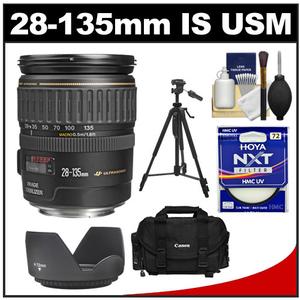 Canon EF 28-135mm f/3.5-5.6 IS USM Zoom Lens with Case + Tripod + Hoya UV Filter + Accessory Kit Canon EF 28-135mm f/3.5-5.6 IS USM Zoom Lens with Case + Tripod + Hoya UV Filter + Accessory Kit