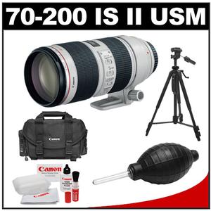 Canon EF 70-200mm f/2.8 L IS II USM Zoom Lens with Canon 2400 Case + Tripod + Accessory Kit