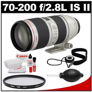 Canon EF 70-200mm f/2.8 L IS II USM Zoom Lens with Hoya HMC UV Filter + Accessory Kit - Digital Cameras and Accessories - Hip Lens.com