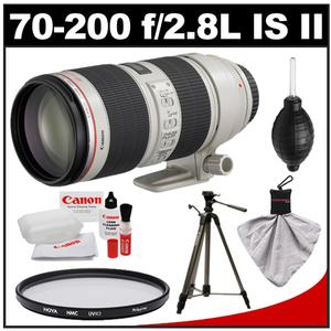 Canon EF 70-200mm f/2.8 L IS II USM Zoom Lens with Hoya HMC UV Filter + Tripod + Accessory Kit - Digital Cameras and Accessories - Hip Lens.com