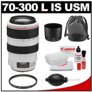 Canon EF 70-300mm f/4-5.6 L IS USM Zoom Lens with Hoya UV Filter + Canon Cleaning Kit Canon EF 70-300mm f/4-5.6 L IS USM Zoom Lens with Hoya UV Filter + Canon Cleaning Kit