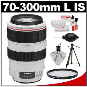 Canon EF 70-300mm f/4-5.6 L IS USM Zoom Lens with Hoya HMC UV Filter + Tripod + Accessory Kit - Digital Cameras and Accessories - Hip Lens.com