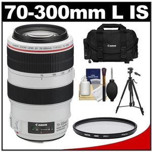 Canon EF 70-300mm f/4-5.6 L IS USM Zoom Lens with Canon 2400 Case + Hoya HMC UV Filter + Tripod + Cleaning Kit - Digital Cameras and Accessories - Hip Lens.com