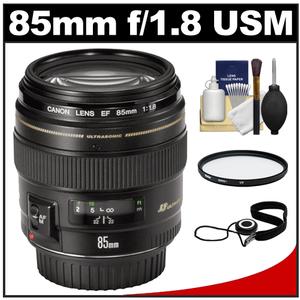 Canon EF 85mm f/1.8 USM Lens with UV Filter + Accessory Kit - Digital Cameras and Accessories - Hip Lens.com