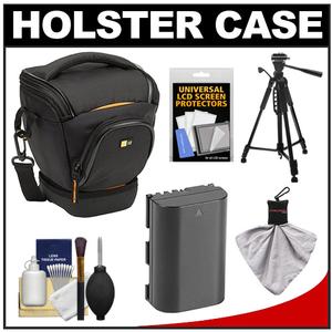Case Logic Digital SLR Holster Camera Bag/Case (Black) (SLRC-200) with LP-E6 Battery + Tripod + Accessory Kit - Digital Cameras and Accessories - Hip Lens.com