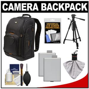 Case Logic Digital SLR Camera Backpack Case (Black) (SLRC-206) with (2) LP-E5 Batteries + Tripod + Accessory Kit - Digital Cameras and Accessories - Hip Lens.com