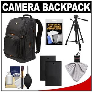 Case Logic Digital SLR Camera Backpack Case (Black) (SLRC-206) with (2) EN-EL9a Batteries + Tripod + Accessory Kit - Digital Cameras and Accessories - Hip Lens.com