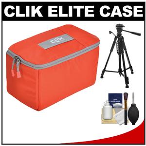 Clik Elite Capsule Digital SLR Camera Case - Large (Red) with Tripod + Cleaning Kit - Digital Cameras and Accessories - Hip Lens.com