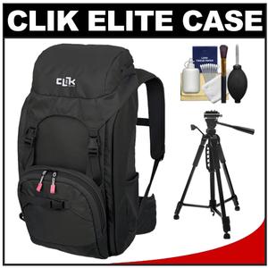 Clik Elite Escape Digital SLR Camera Backpack Case (Black) with Tripod + Cleaning Kit - Digital Cameras and Accessories - Hip Lens.com