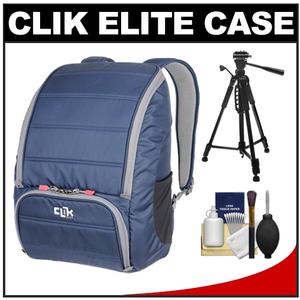 Clik Elite Jet Pack 17 Digital SLR Camera Backpack Case (Blue Sapphire) with Tripod + Cleaning Kit - Digital Cameras and Accessories - Hip Lens.com