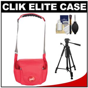 Clik Elite Magnesian 10 Digital SLR Camera Case - Small (Ruby) with Tripod + Cleaning Kit - Digital Cameras and Accessories - Hip Lens.com