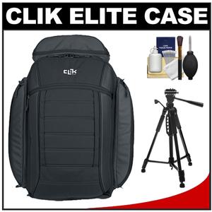 Clik Elite Pro Elite Digital SLR Camera Backpack Case (Black) with Tripod + Cleaning Kit - Digital Cameras and Accessories - Hip Lens.com